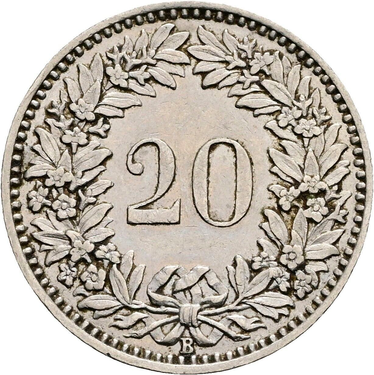 20 Rappen 1924 – Rückseite
