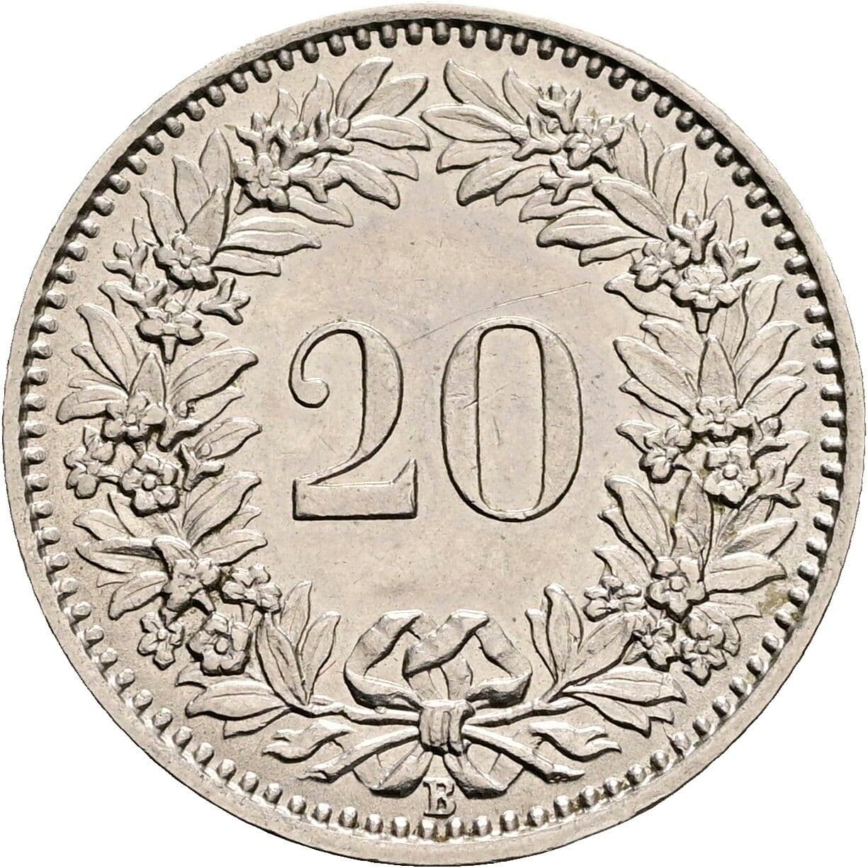20 Rappen 1931 – Rückseite