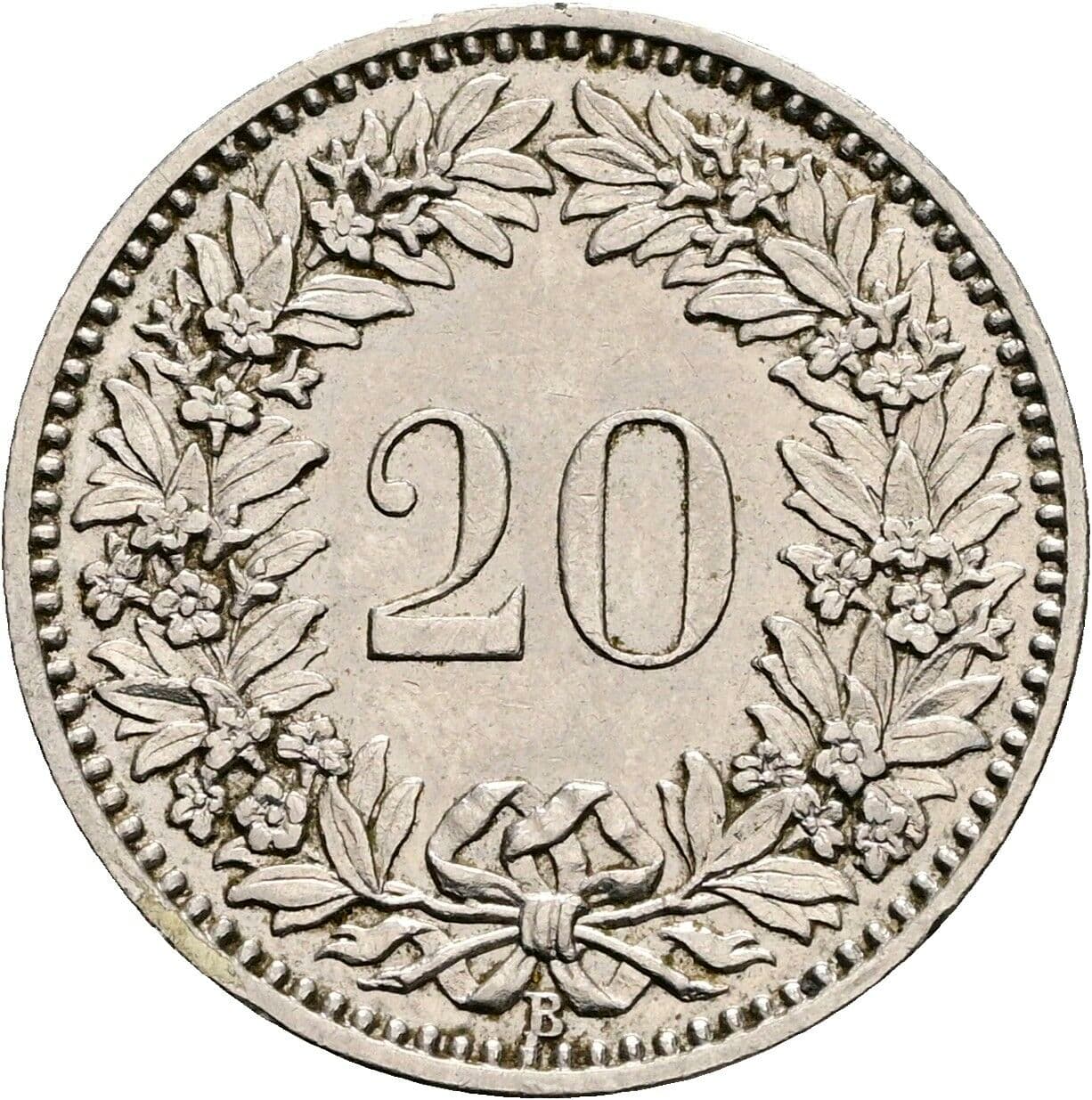 20 Rappen 1913 – Rückseite
