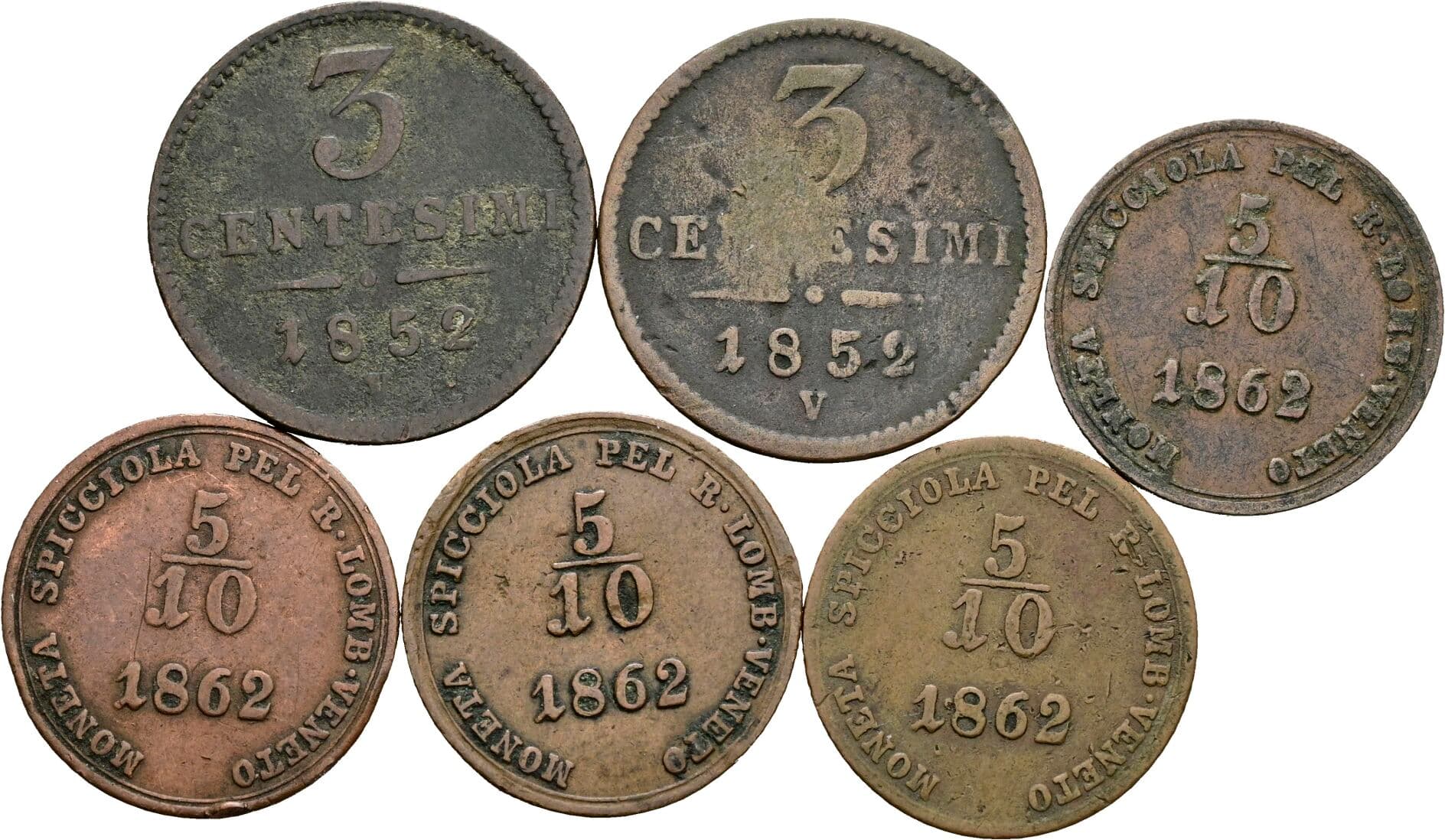 Lot 6 Stück Münzen