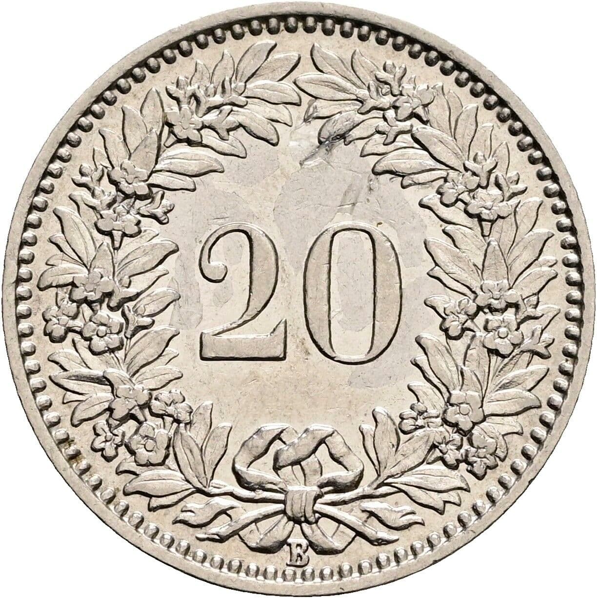20 Rappen 1931 – Rückseite
