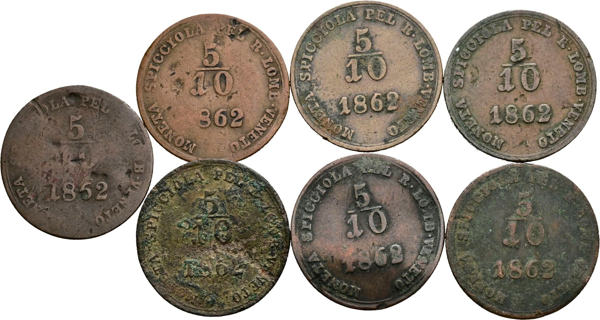 Lot 7 Stück 5/10 Soldo