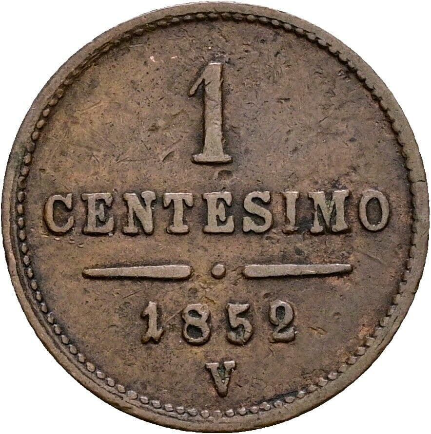 1 Centesimo Franz Joseph I. 1848-1916 1852 V, Venedig – Vorderseite