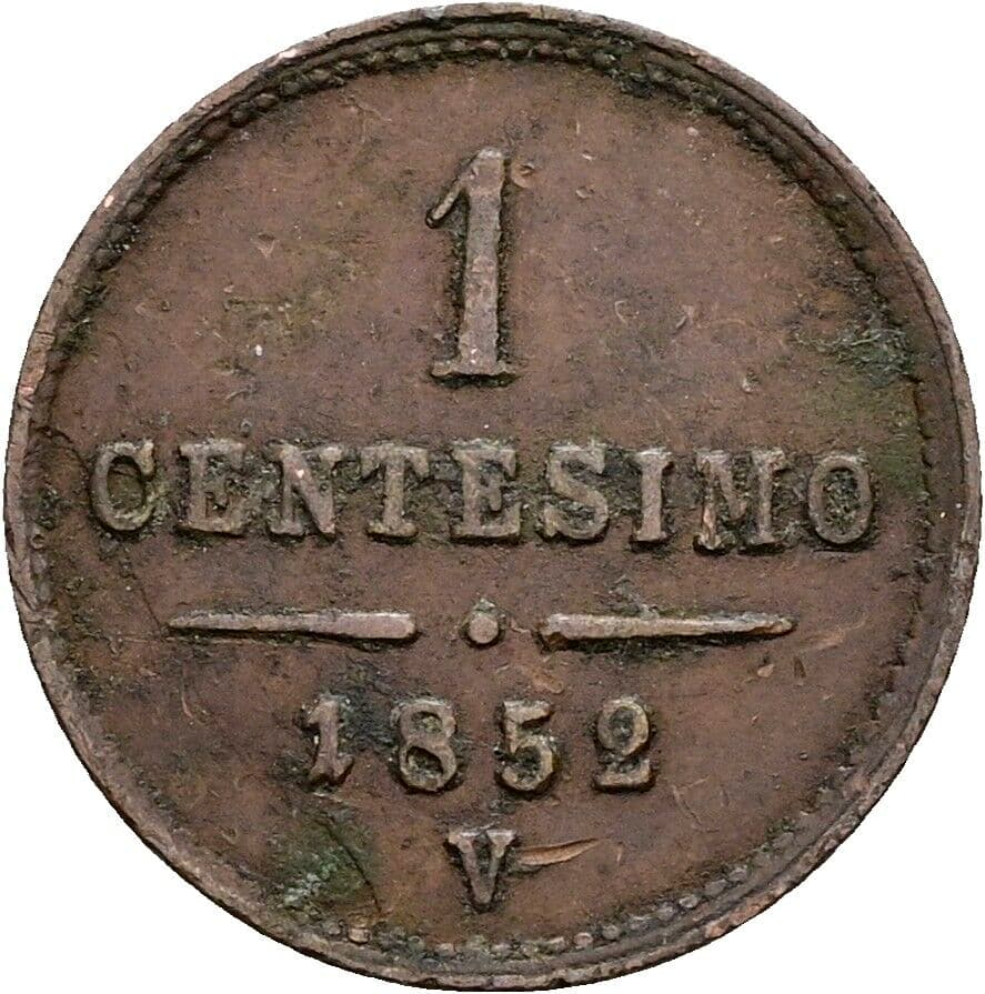 1 Centesimo Franz Joseph I. 1848-1916 1852 V, Venedig – Vorderseite
