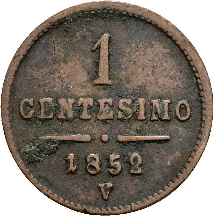 1 Centesimo Franz Joseph I. 1848-1916 1852 V, Venedig – Vorderseite