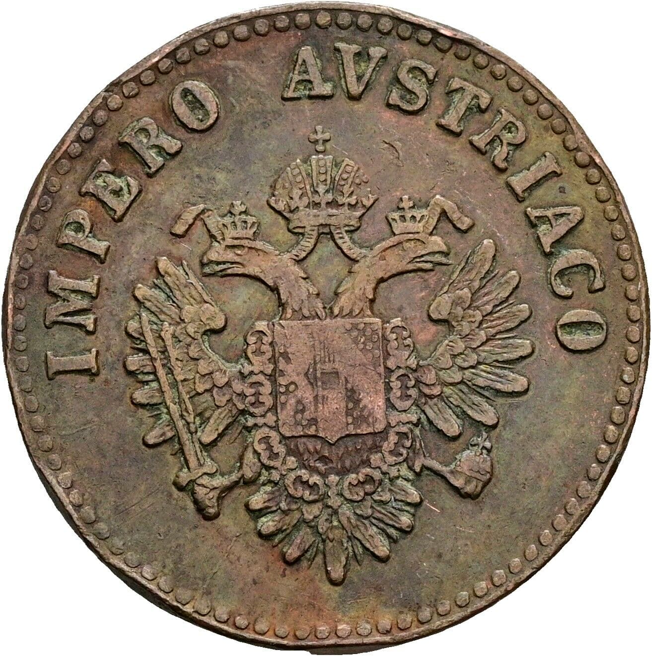 5 Centesimi Franz Joseph I. 1848-1916 1852 V, Venedig – Rückseite
