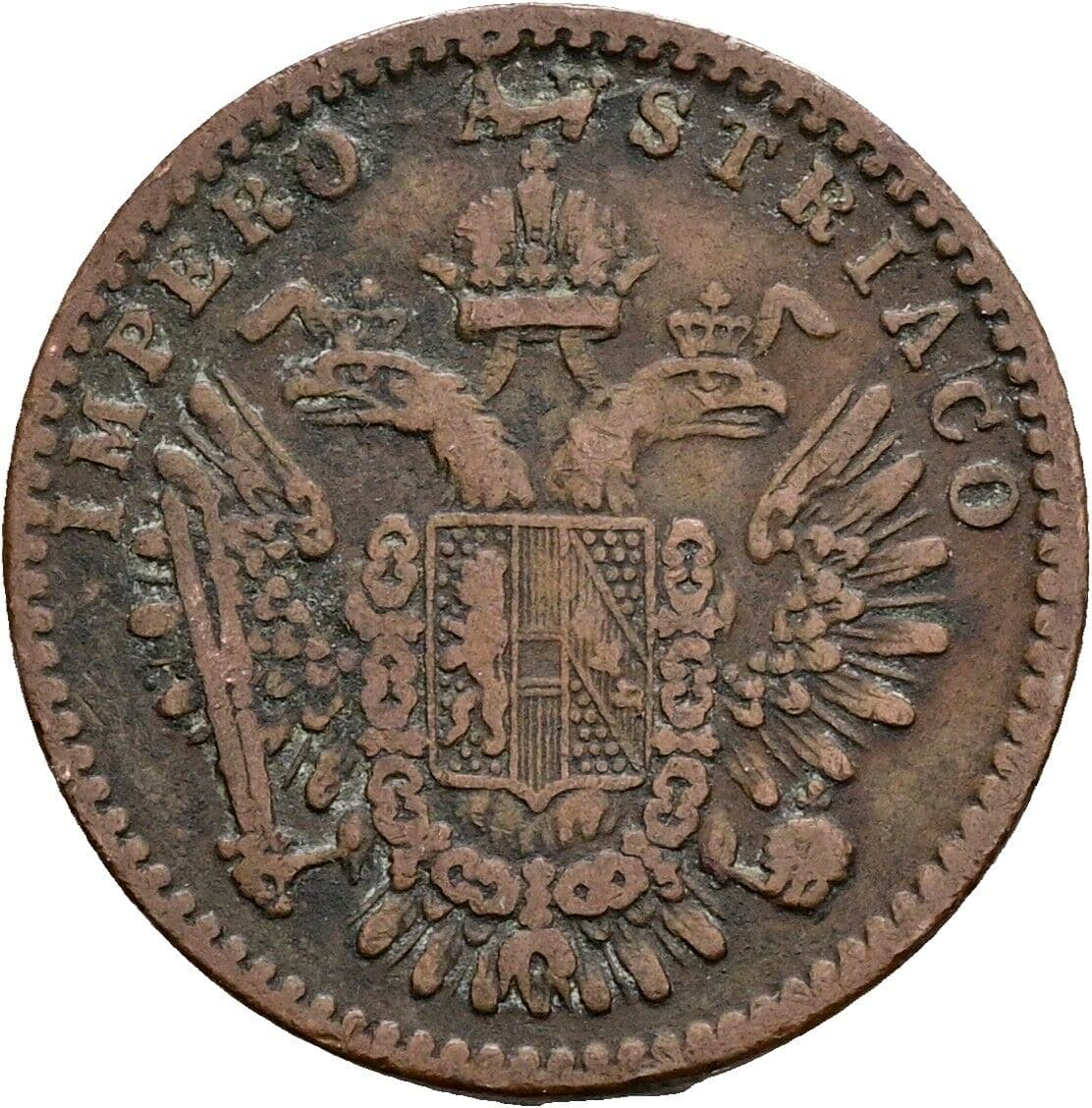 3 Centesimi Franz Joseph I. 1848-1916 1852 V, Venedig – Rückseite