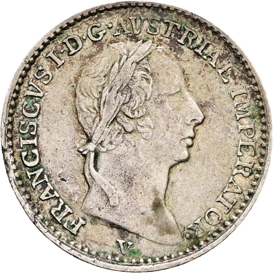 1/4 Lira Franz II. (I). 1792-1835 1822 V, Venedig – Vorderseite