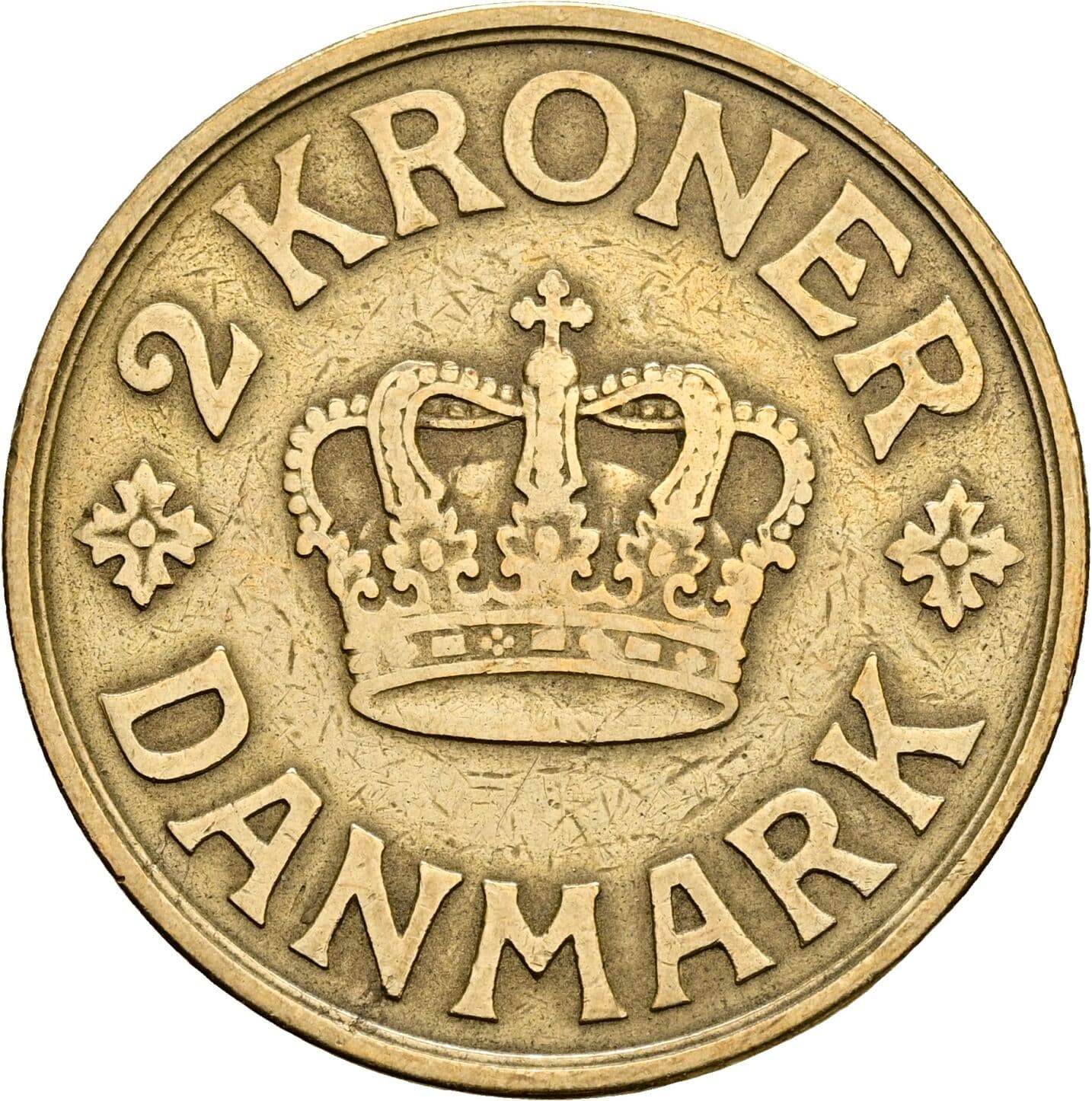 2 Kroner Christian X. 1912-1947 1925 – Vorderseite