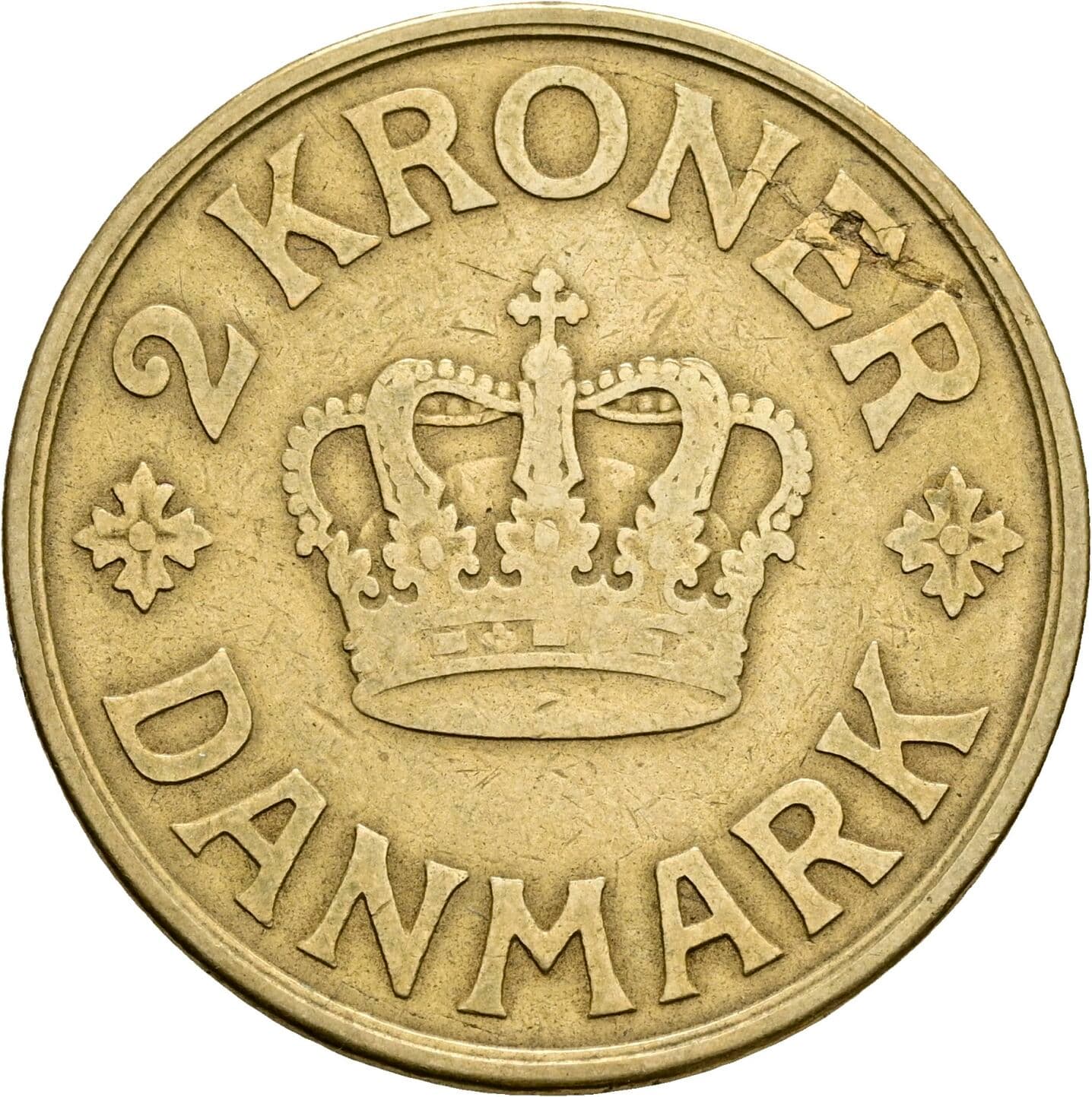 2 Kroner Christian X. 1912-1947 1925 – Vorderseite