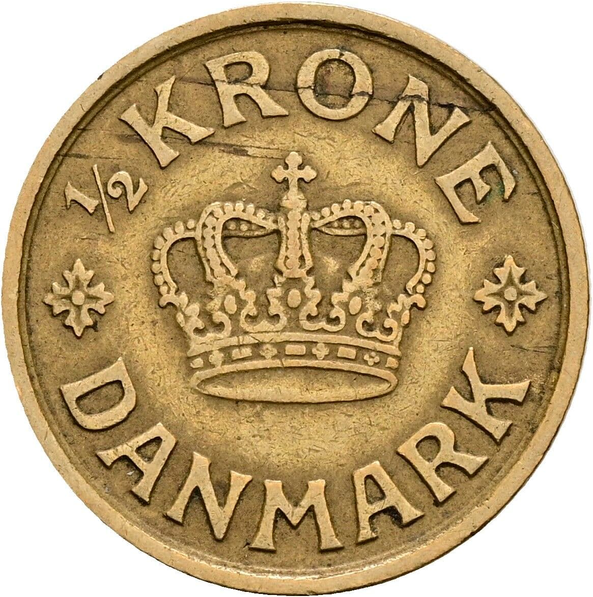 1/2 Krone Christian X. 1912-1947 1925 – Vorderseite