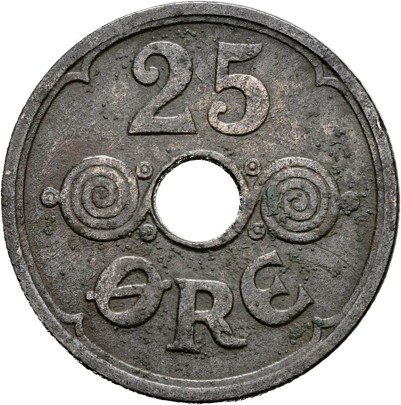 25 Öre Christian X. 1912-1947 1933 – Vorderseite