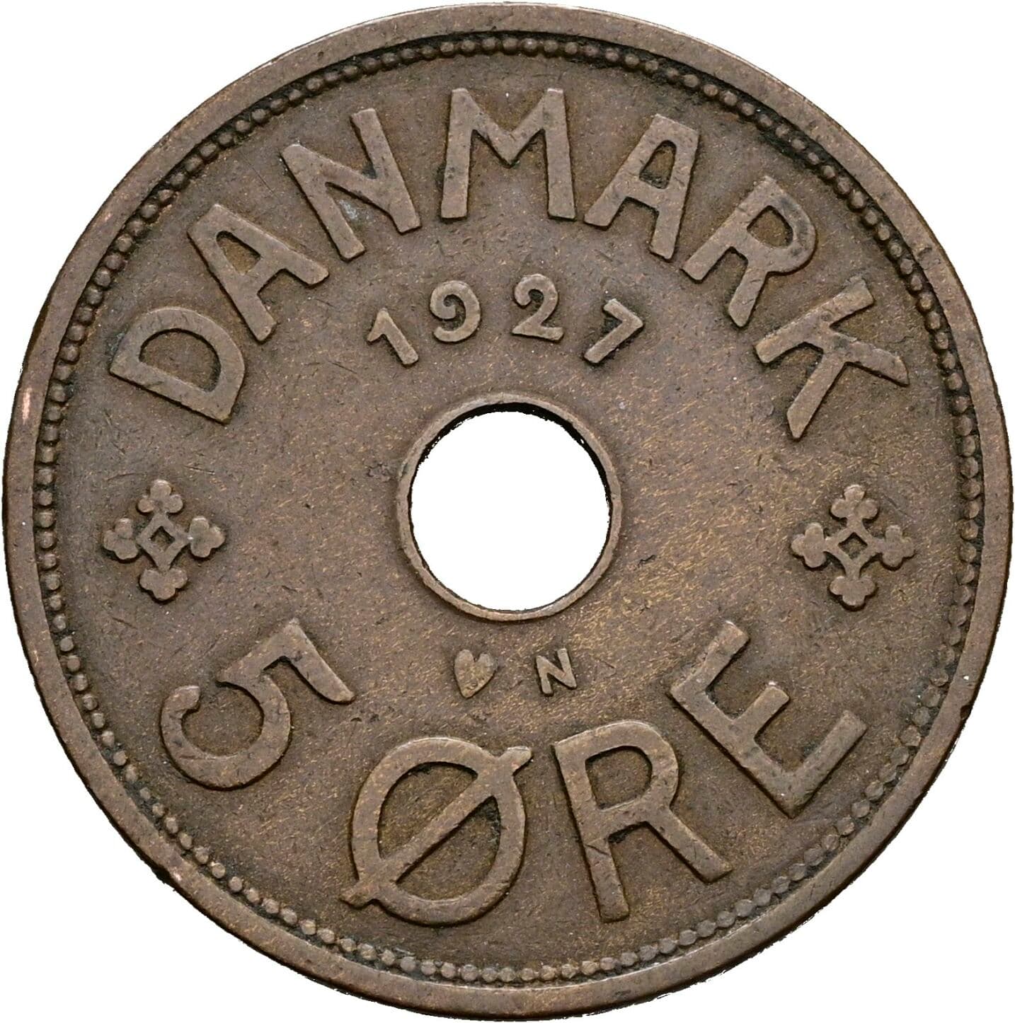 5 Öre 1927 ❤N GJ – Vorderseite