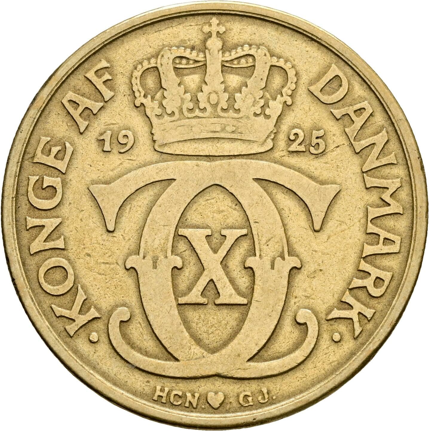 2 Kroner Christian X. 1912-1947 1925 – Rückseite