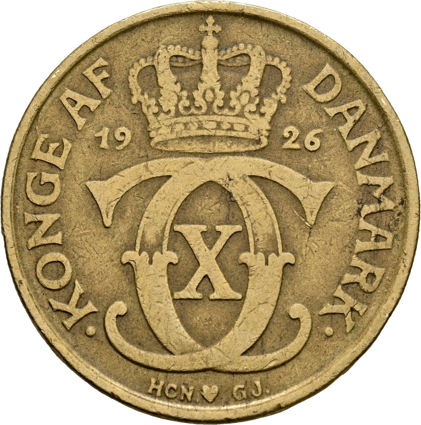 2 Kroner Christian X. 1912-1947 1926 – Rückseite