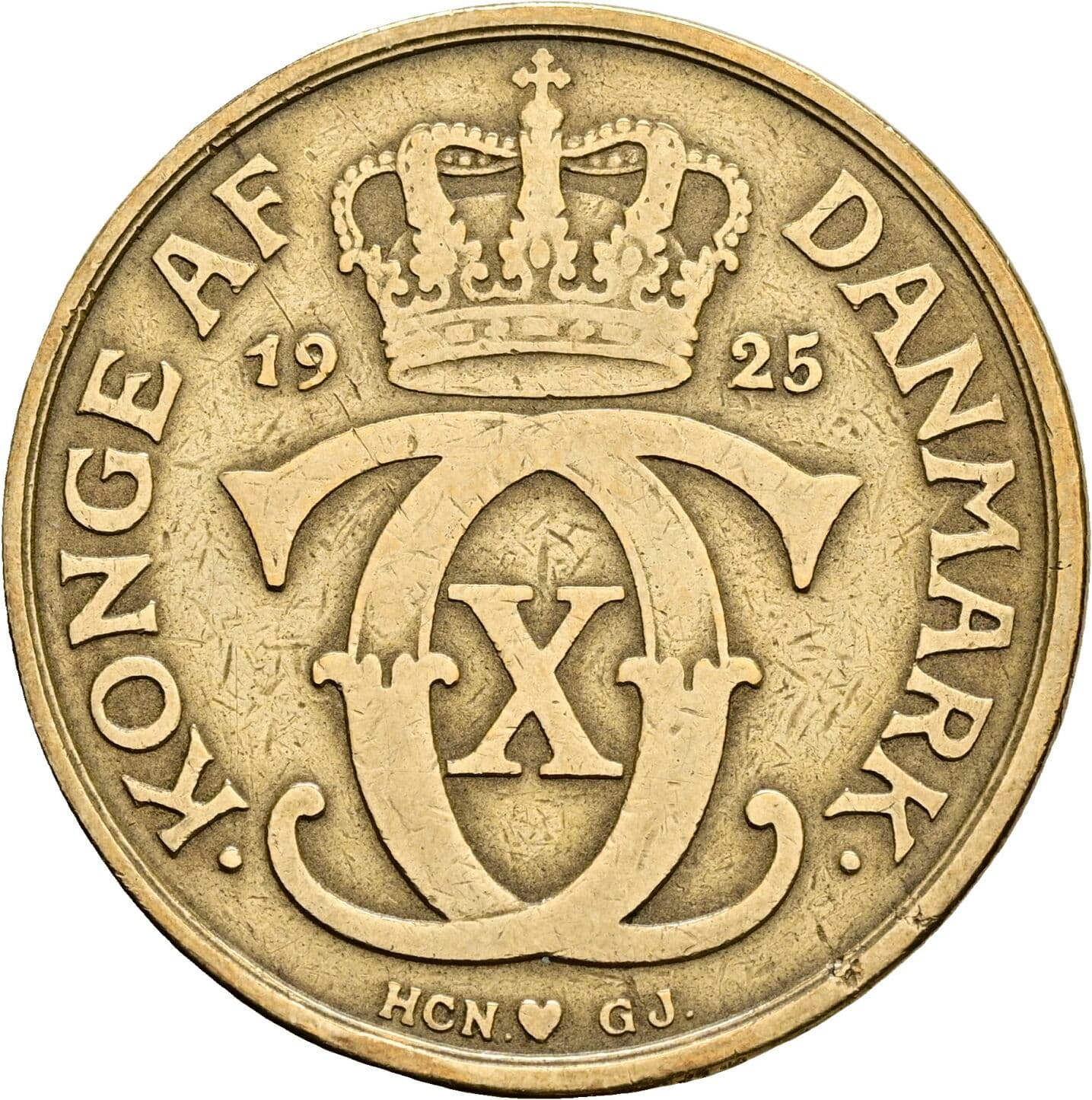 2 Kroner Christian X. 1912-1947 1925 – Rückseite