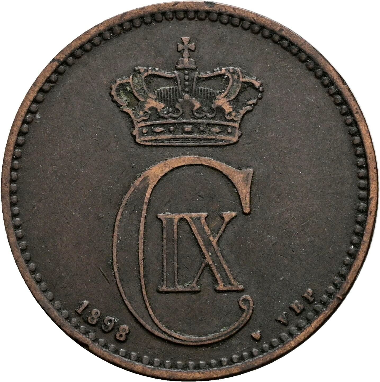 5 Öre Christian IX. 1863-1906 1898 – Rückseite