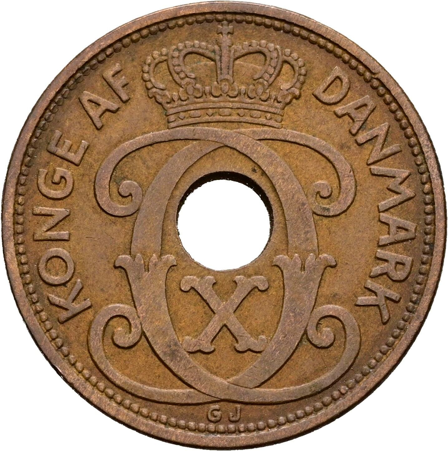 5 Öre Christian X. 1912-1947 1934 – Rückseite