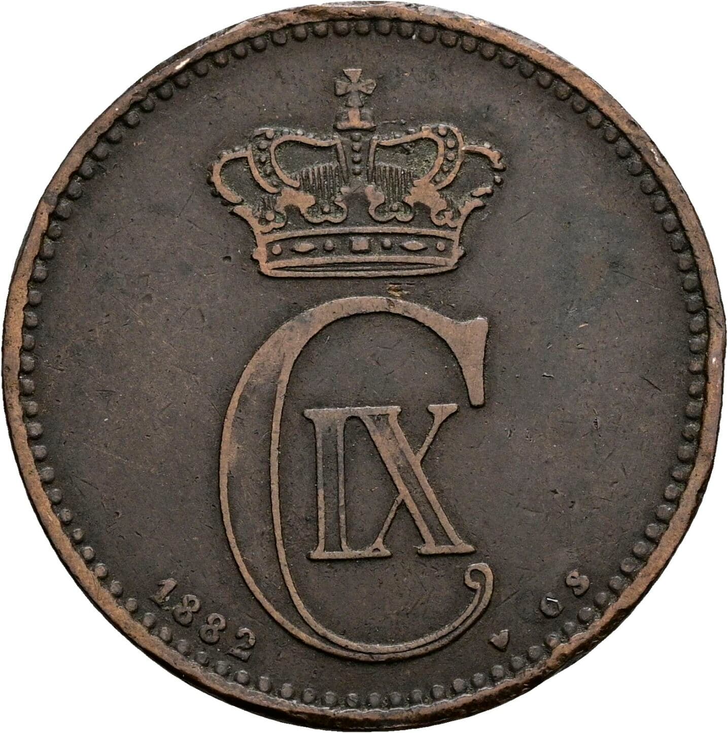 5 Öre Christian IX. 1863-1906 1882 – Rückseite