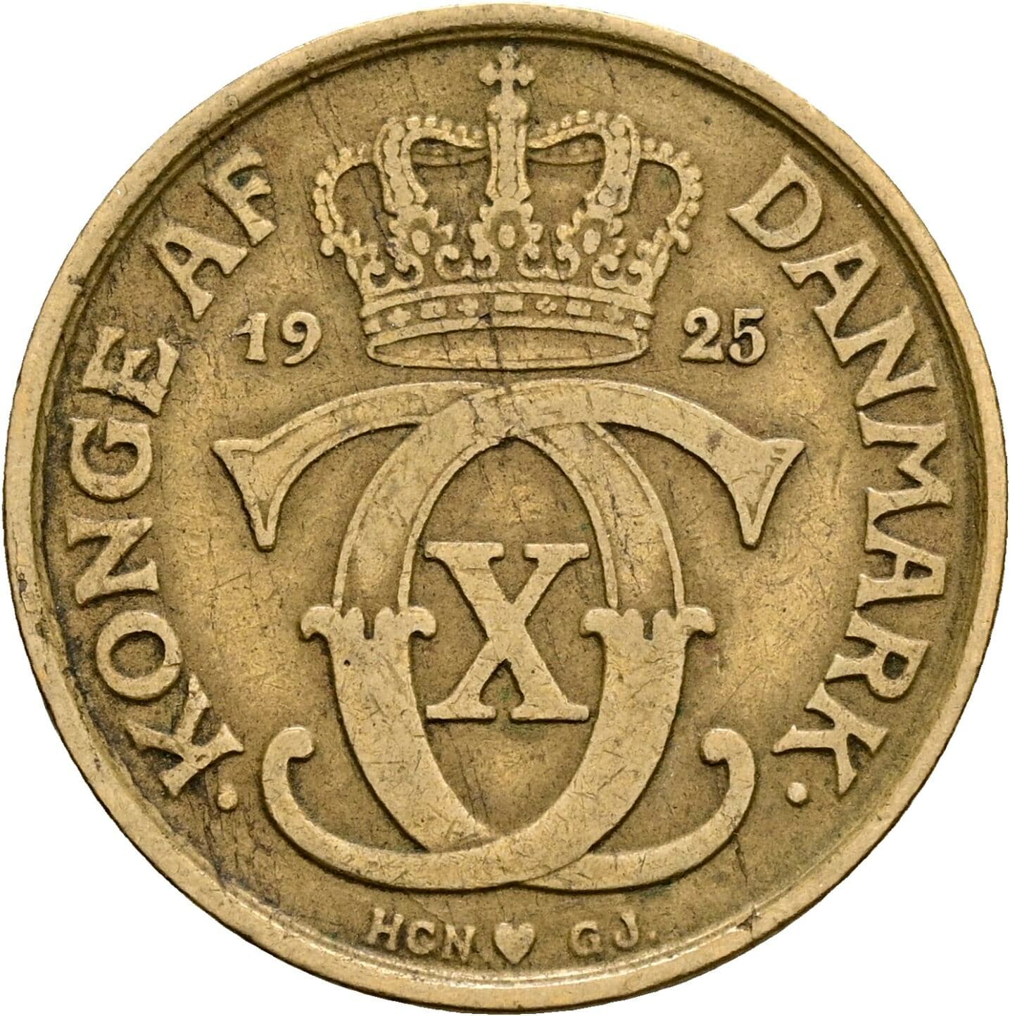1 Krone Christian X. 1912-1947 1925 – Rückseite