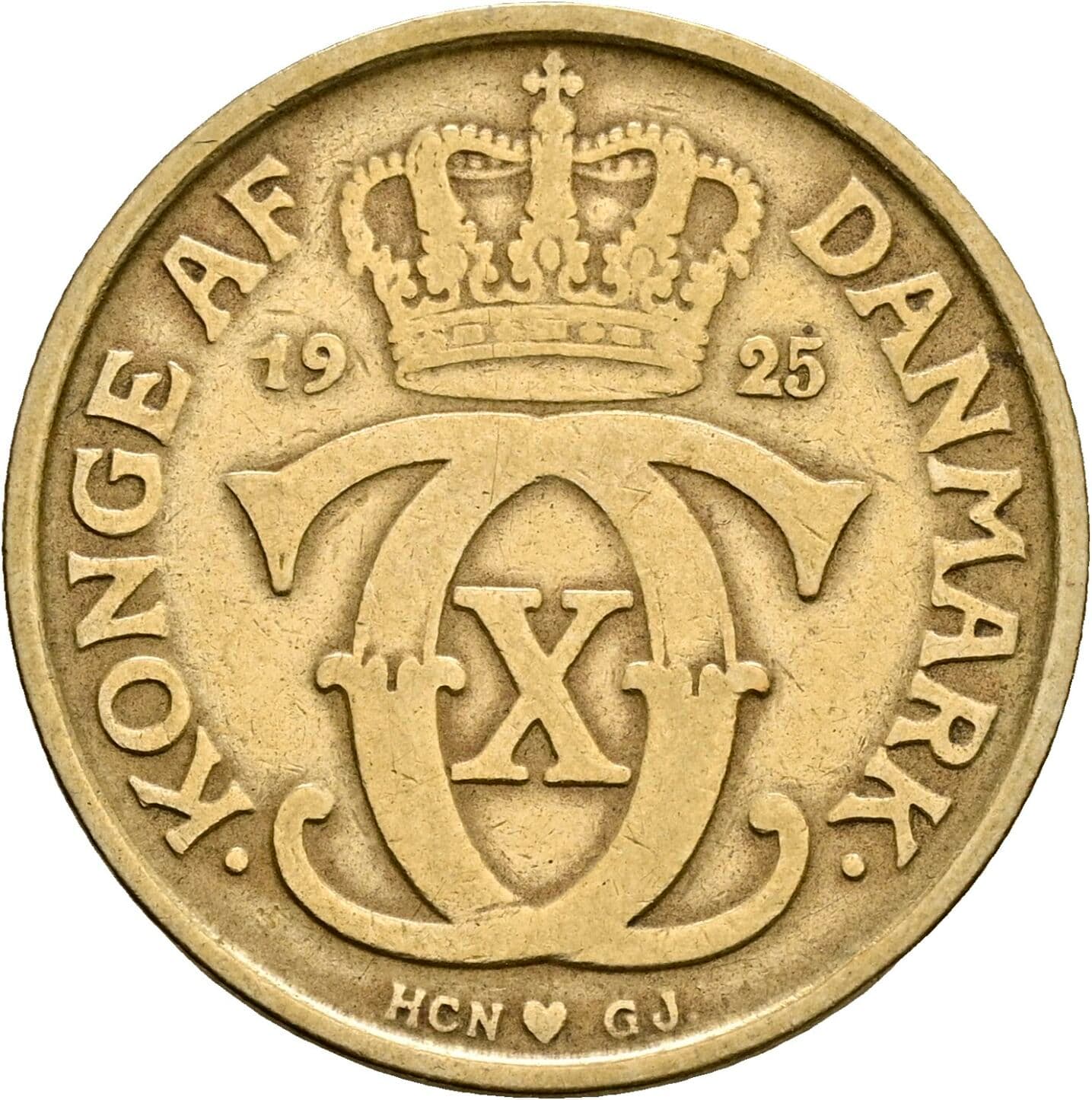 1 Krone Christian X. 1912-1947 1925 – Rückseite