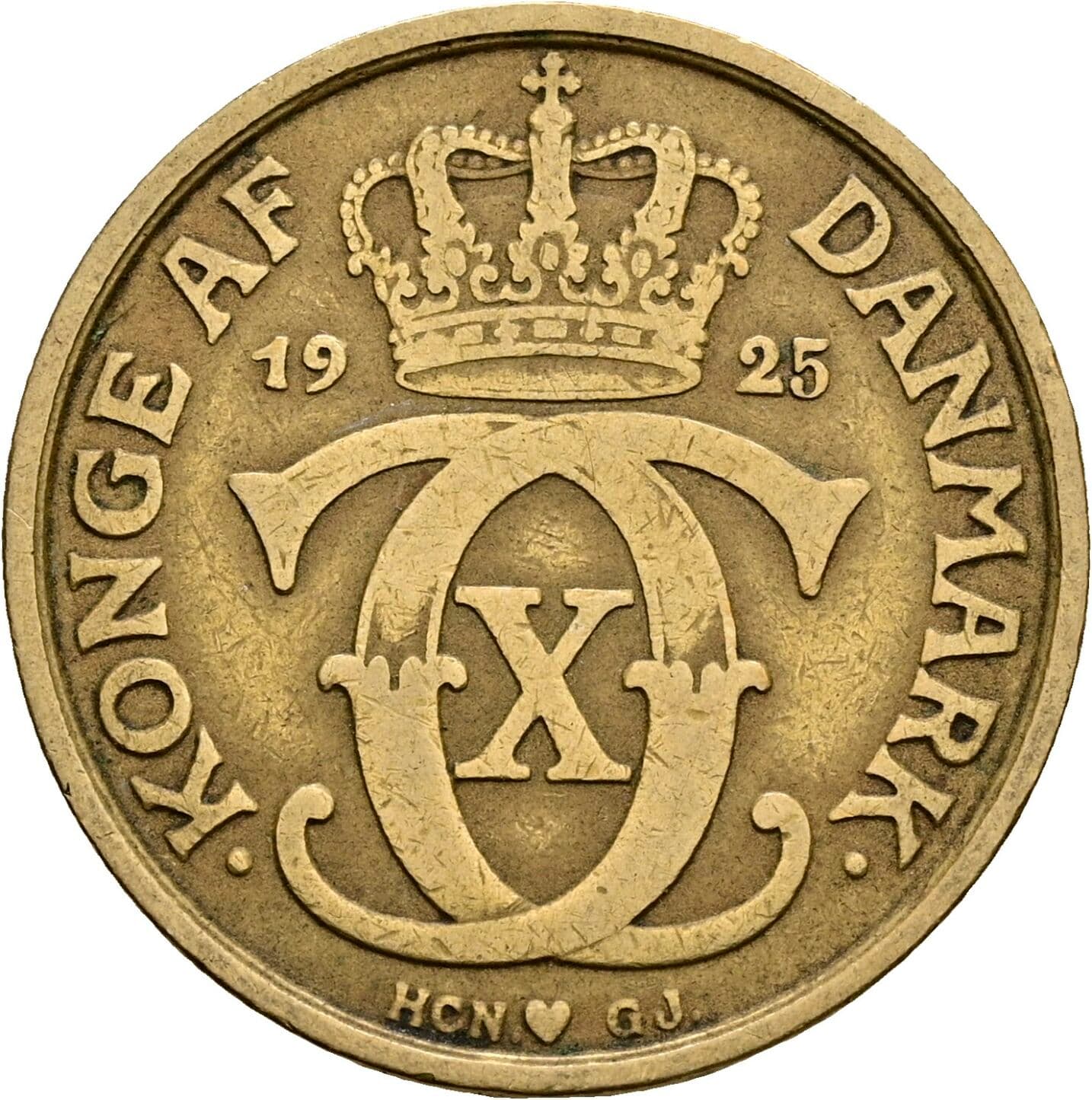 1 Krone Christian X. 1912-1947 1925 – Rückseite