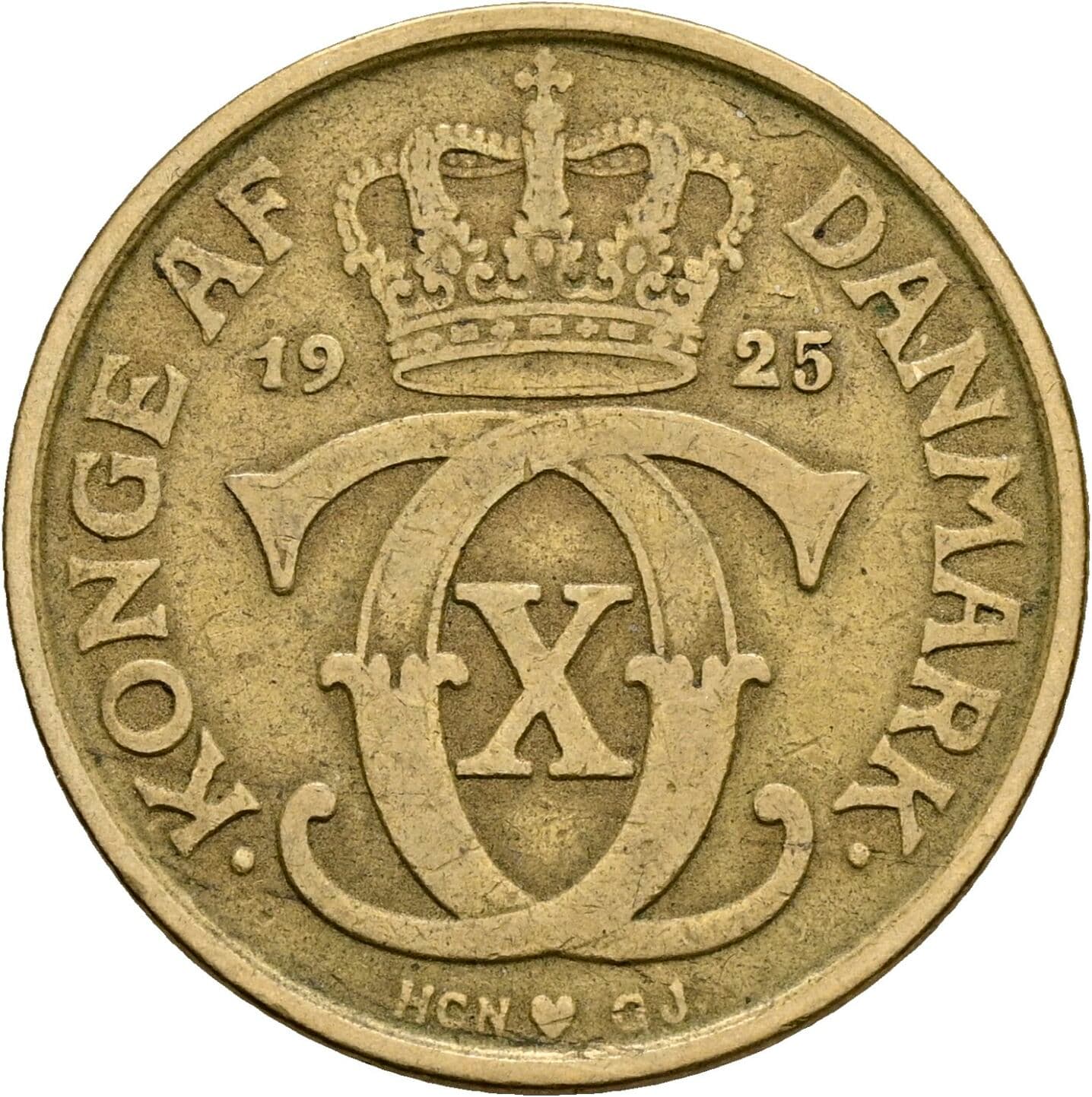 1 Krone Christian X. 1912-1947 1925 – Rückseite
