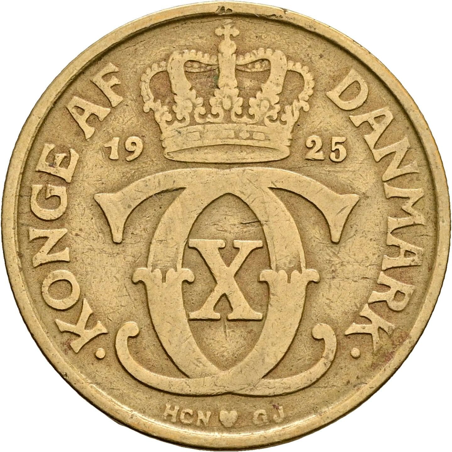 1 Krone Christian X. 1912-1947 1925 – Rückseite