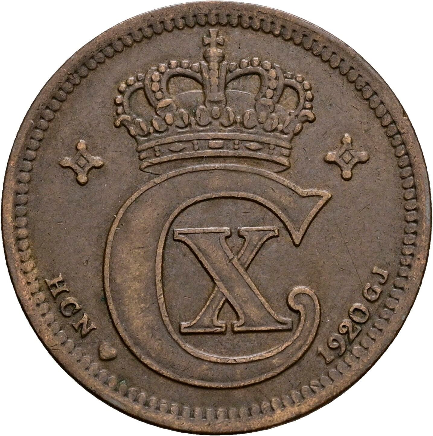 5 Öre Christian X. 1912-1947 1920 – Rückseite