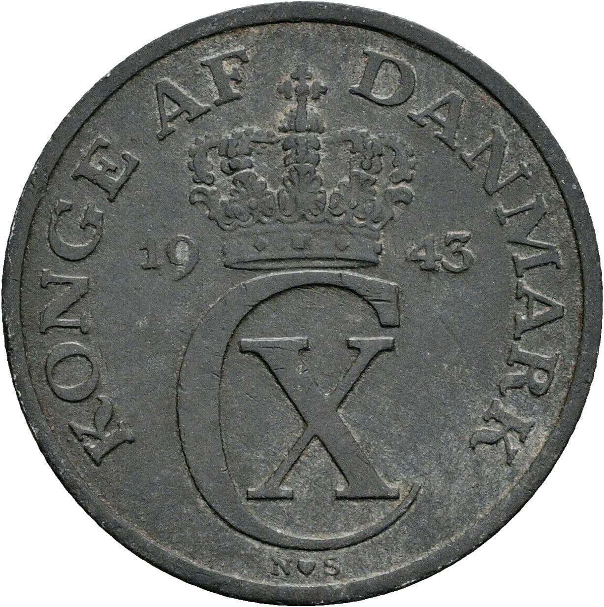 2 Öre Christian X. 1912-1947 1943 – Rückseite