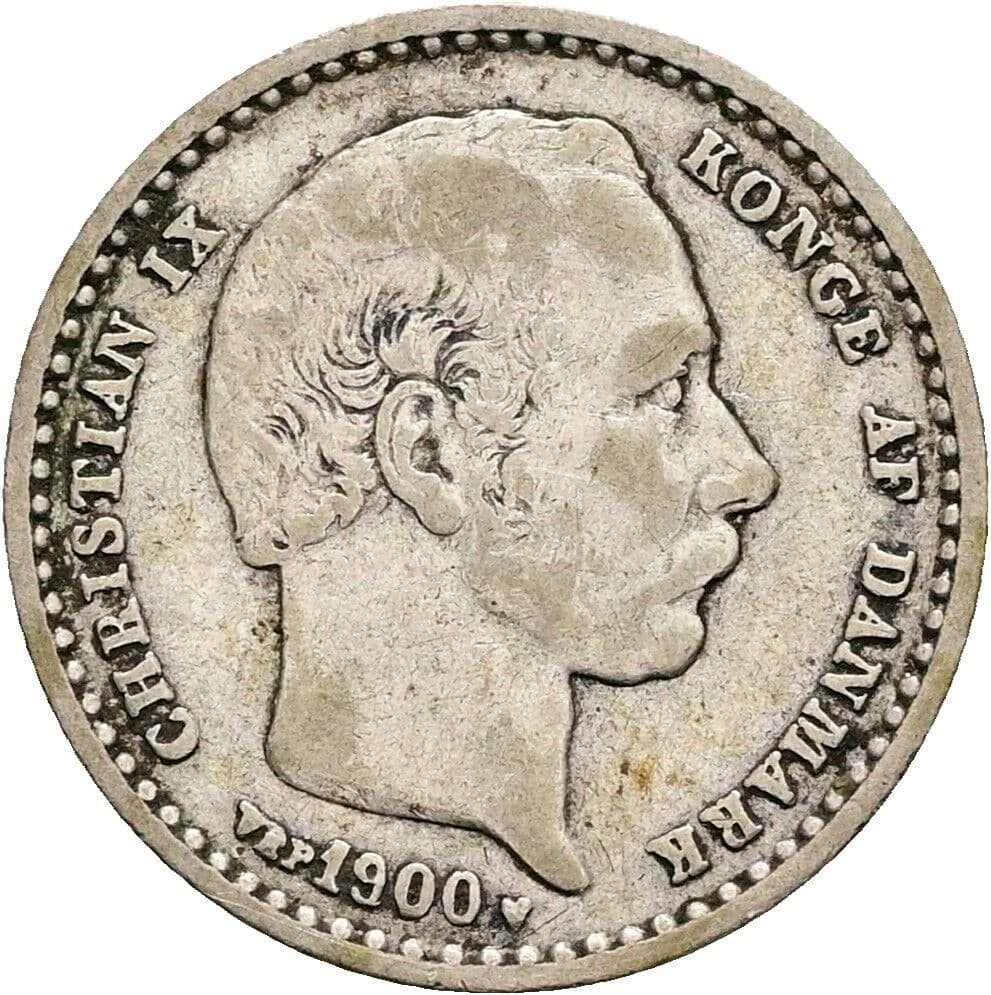25 Öre Christian IX. 1863-1906 1900 – Vorderseite