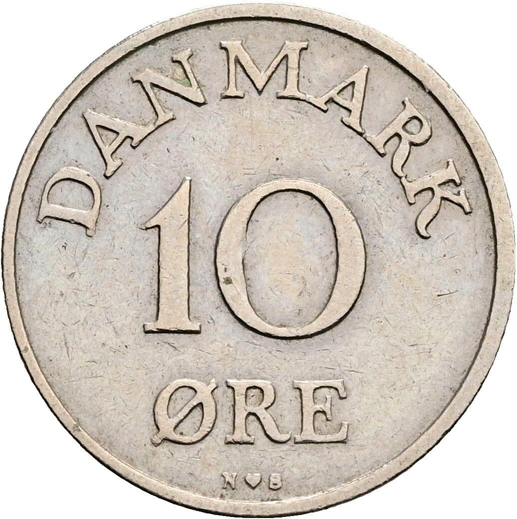 10 Öre Frederik IX. 1947-1972 1955 – Vorderseite