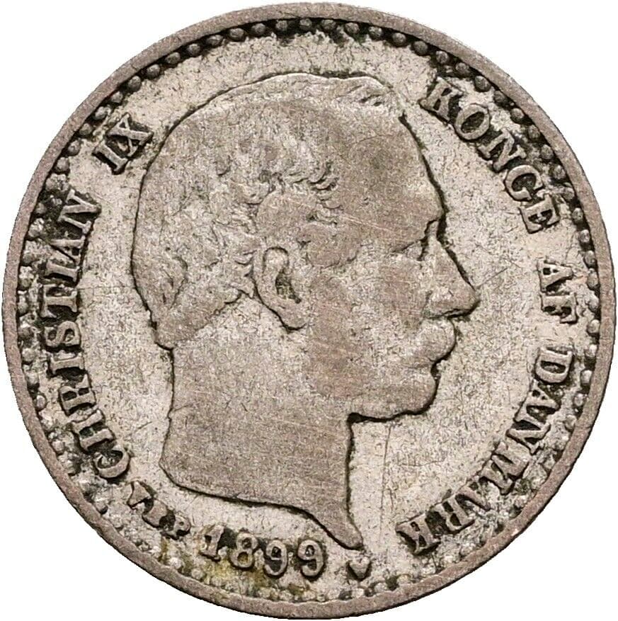 10 Öre Christian IX. 1863-1906 1899 – Vorderseite