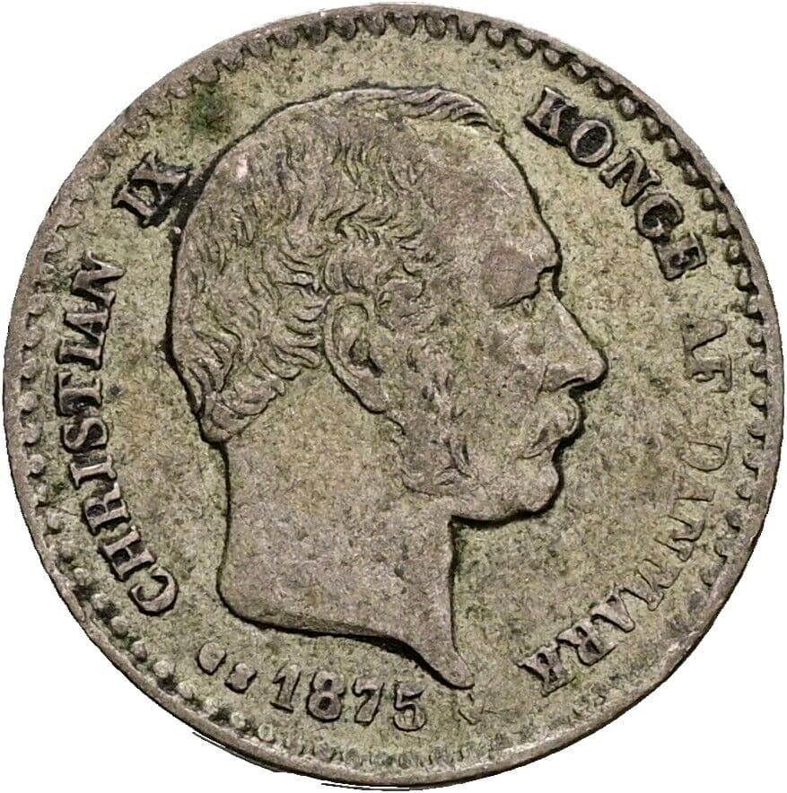 10 Öre Christian IX. 1863-1906 1875 – Vorderseite