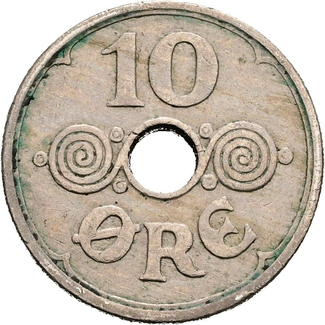 10 Öre Christian X. 1912-1947 1933 – Vorderseite