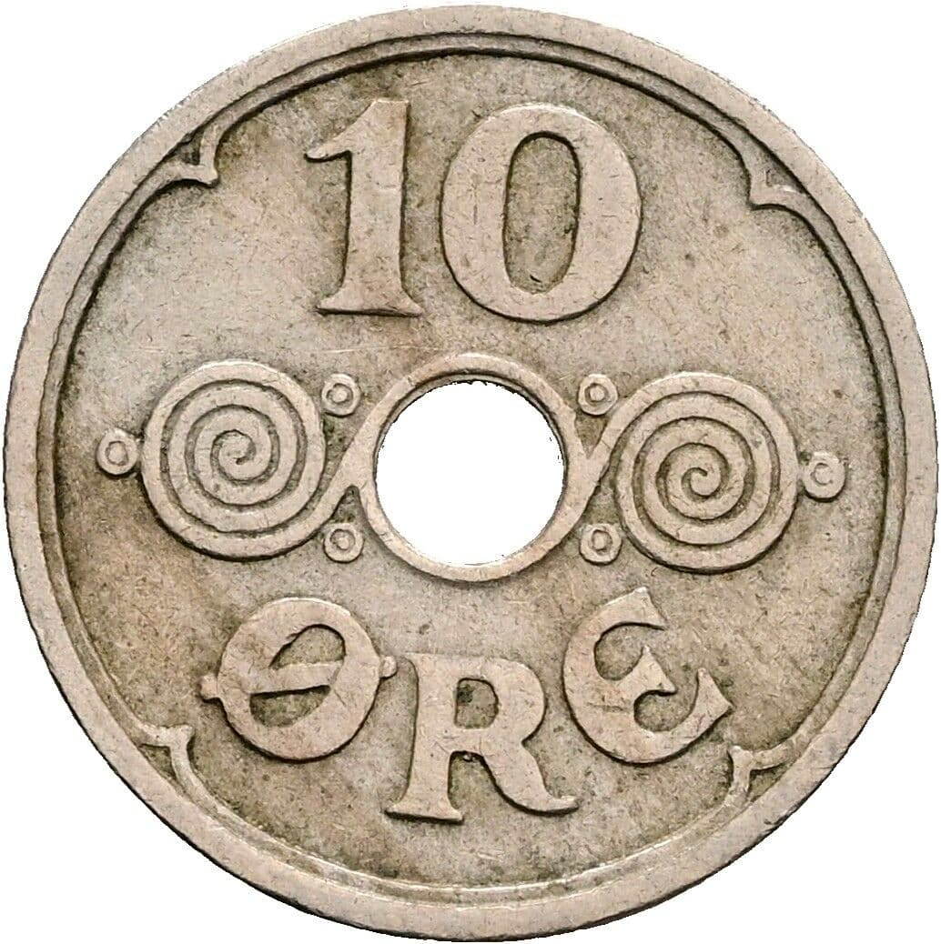 10 Öre Christian X. 1912-1947 1925 – Vorderseite