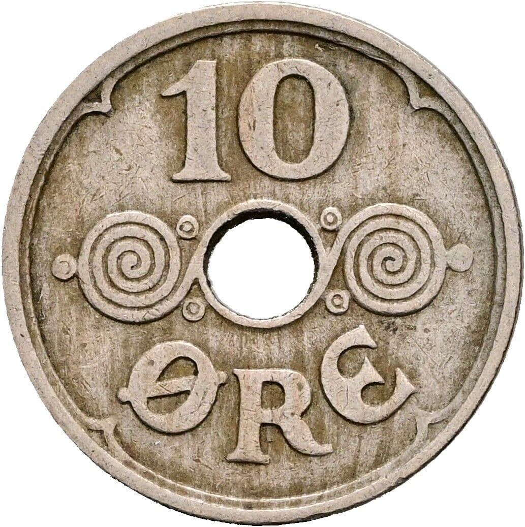 10 Öre Christian X. 1912-1947 1925 – Vorderseite