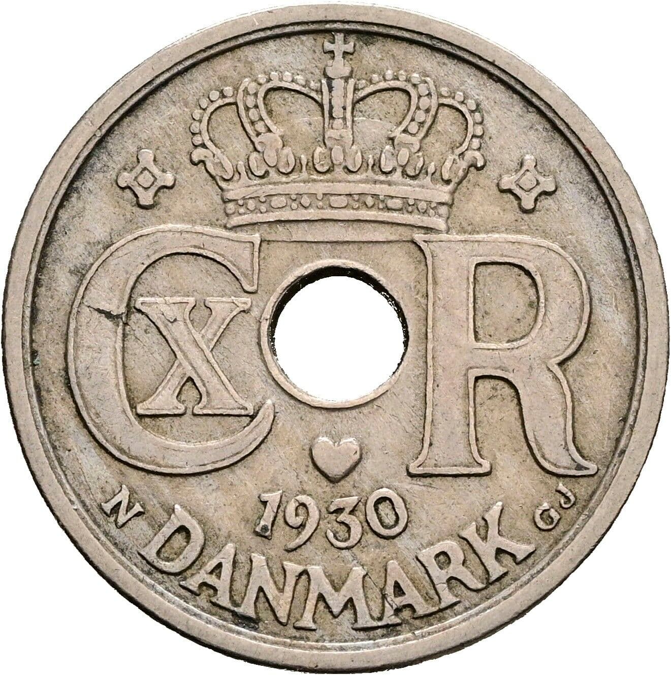 25 Öre Christian X. 1912-1947 1930 – Rückseite