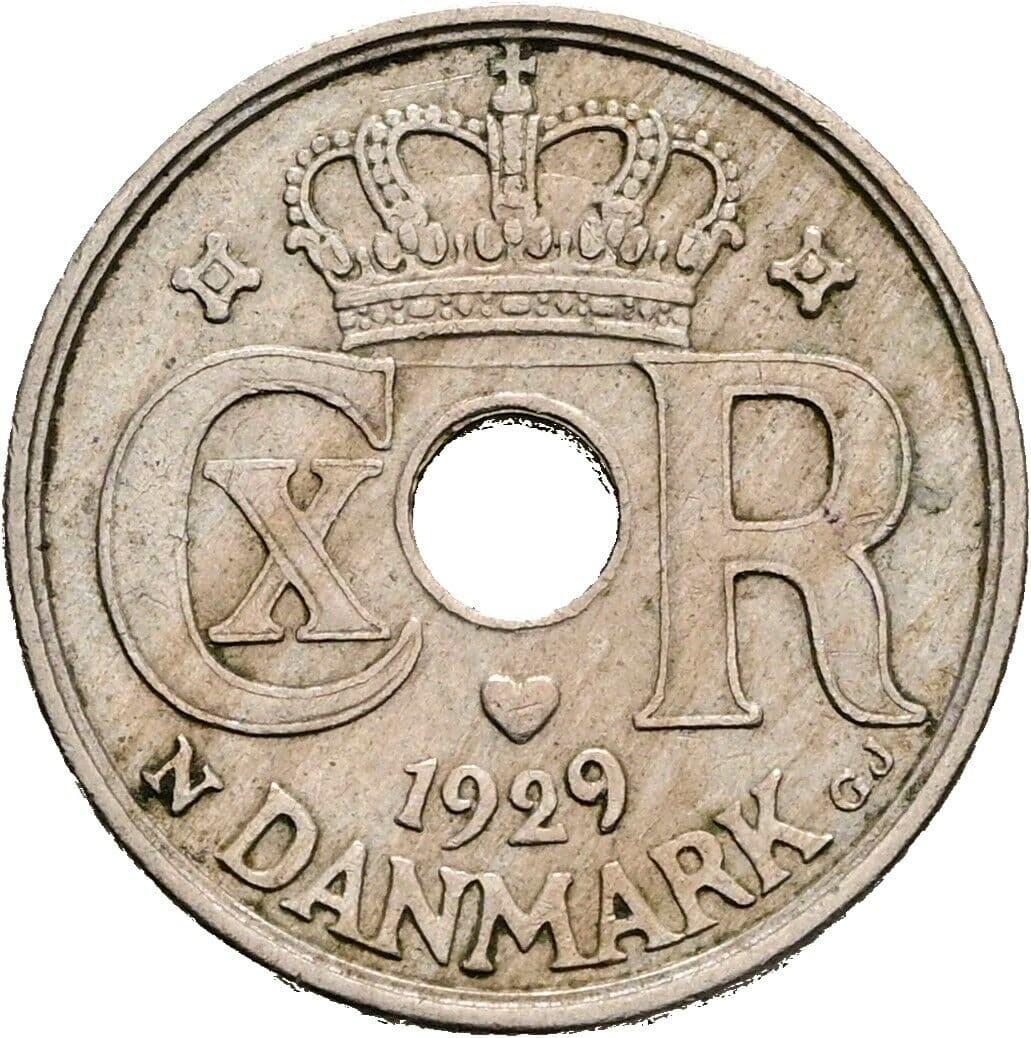 10 Öre Christian X. 1912-1947 1929 – Rückseite