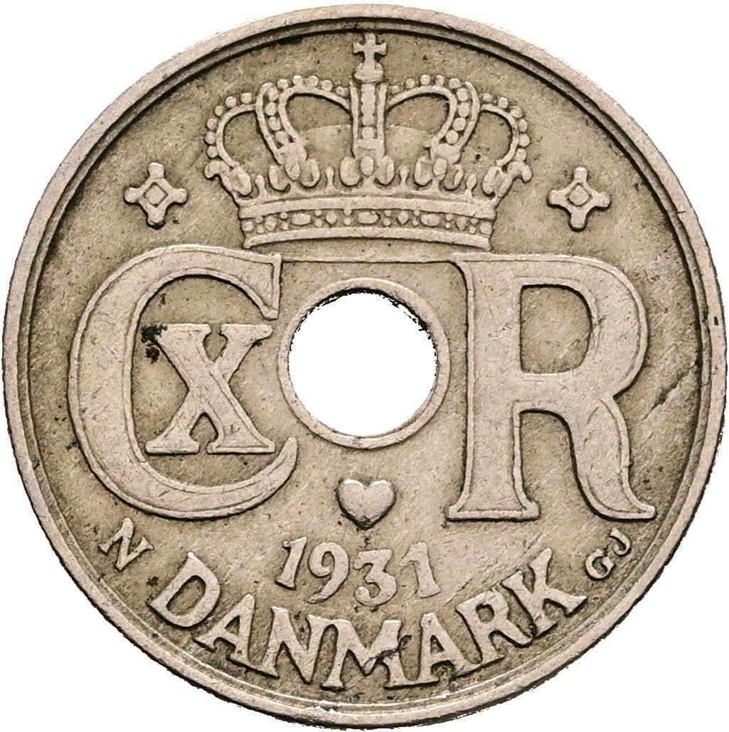 10 Öre Christian X. 1912-1947 1931 – Rückseite