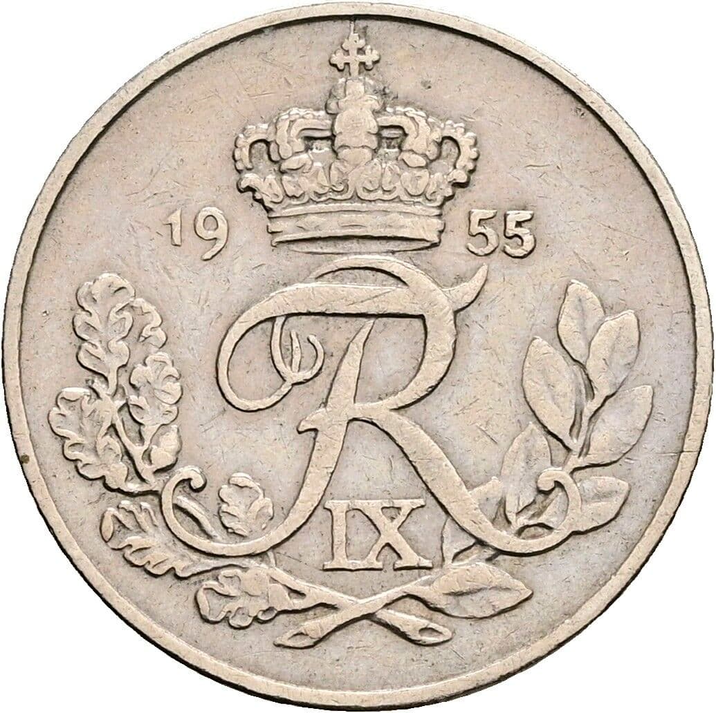 10 Öre Frederik IX. 1947-1972 1955 – Rückseite