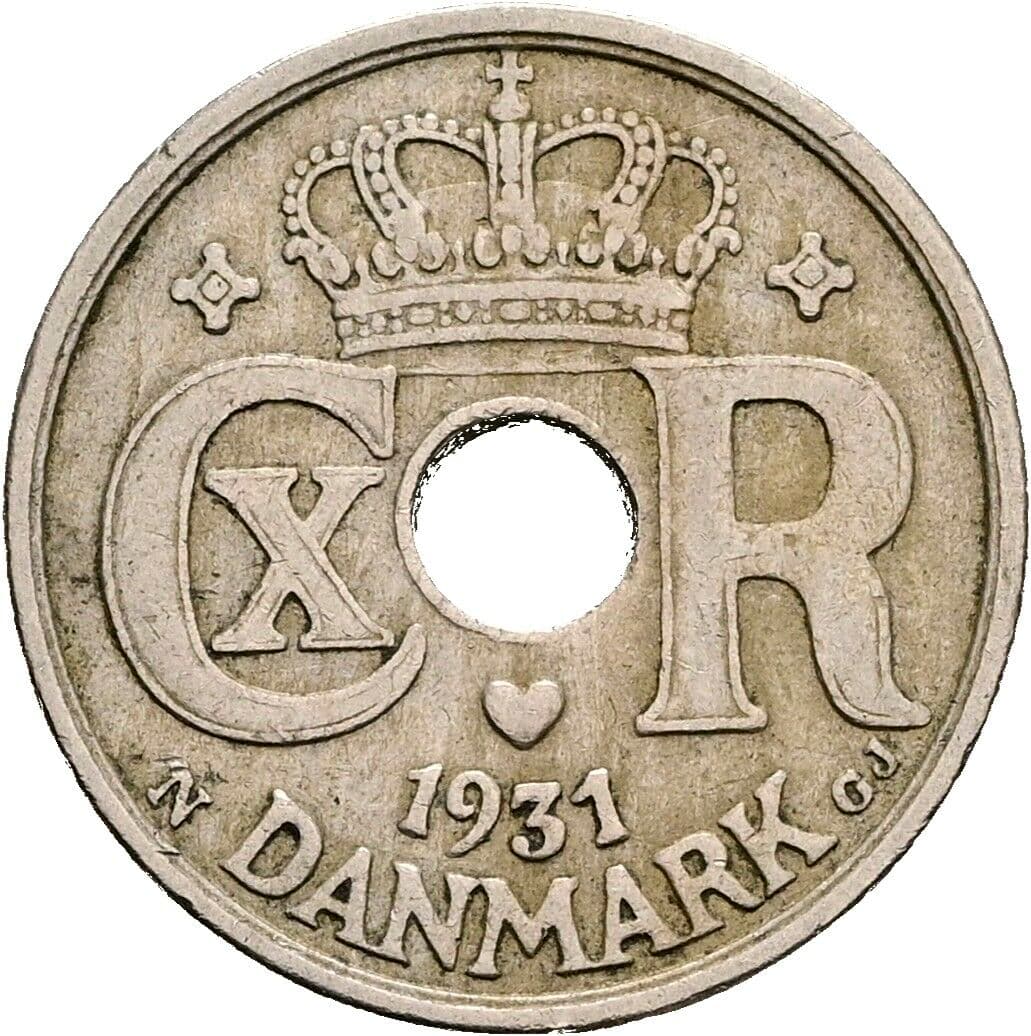 10 Öre Christian X. 1912-1947 1931 – Rückseite