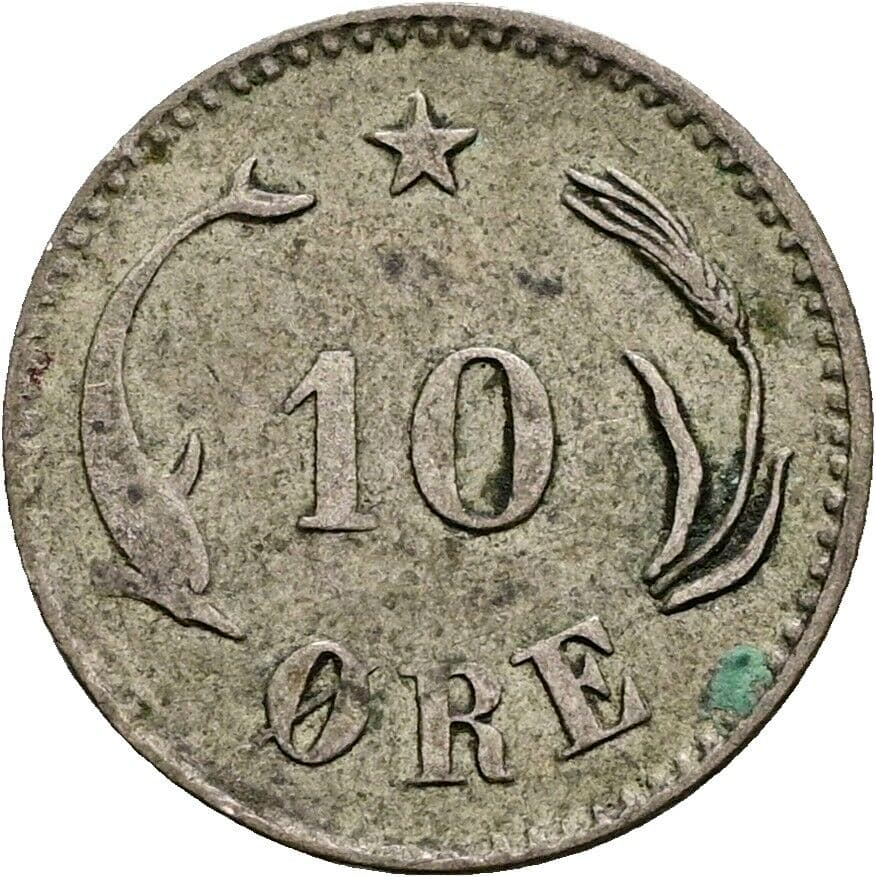 10 Öre Christian IX. 1863-1906 1875 – Rückseite