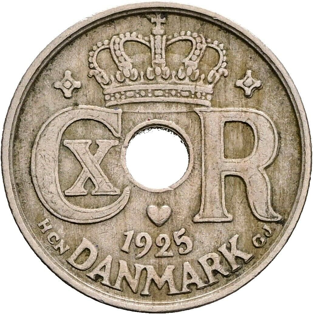 10 Öre Christian X. 1912-1947 1925 – Rückseite