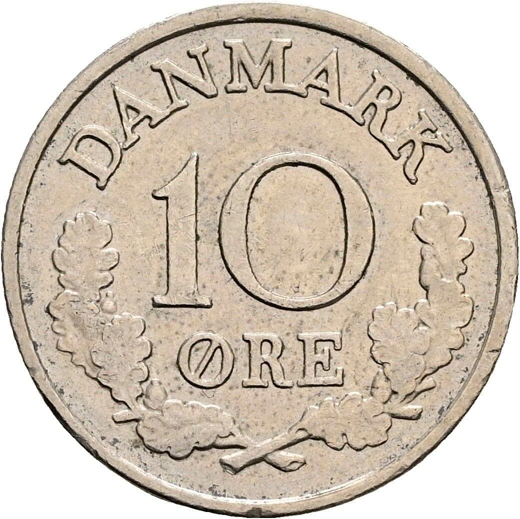 10 Öre Friedrich IX. (1947-1972) 1966 – Vorderseite