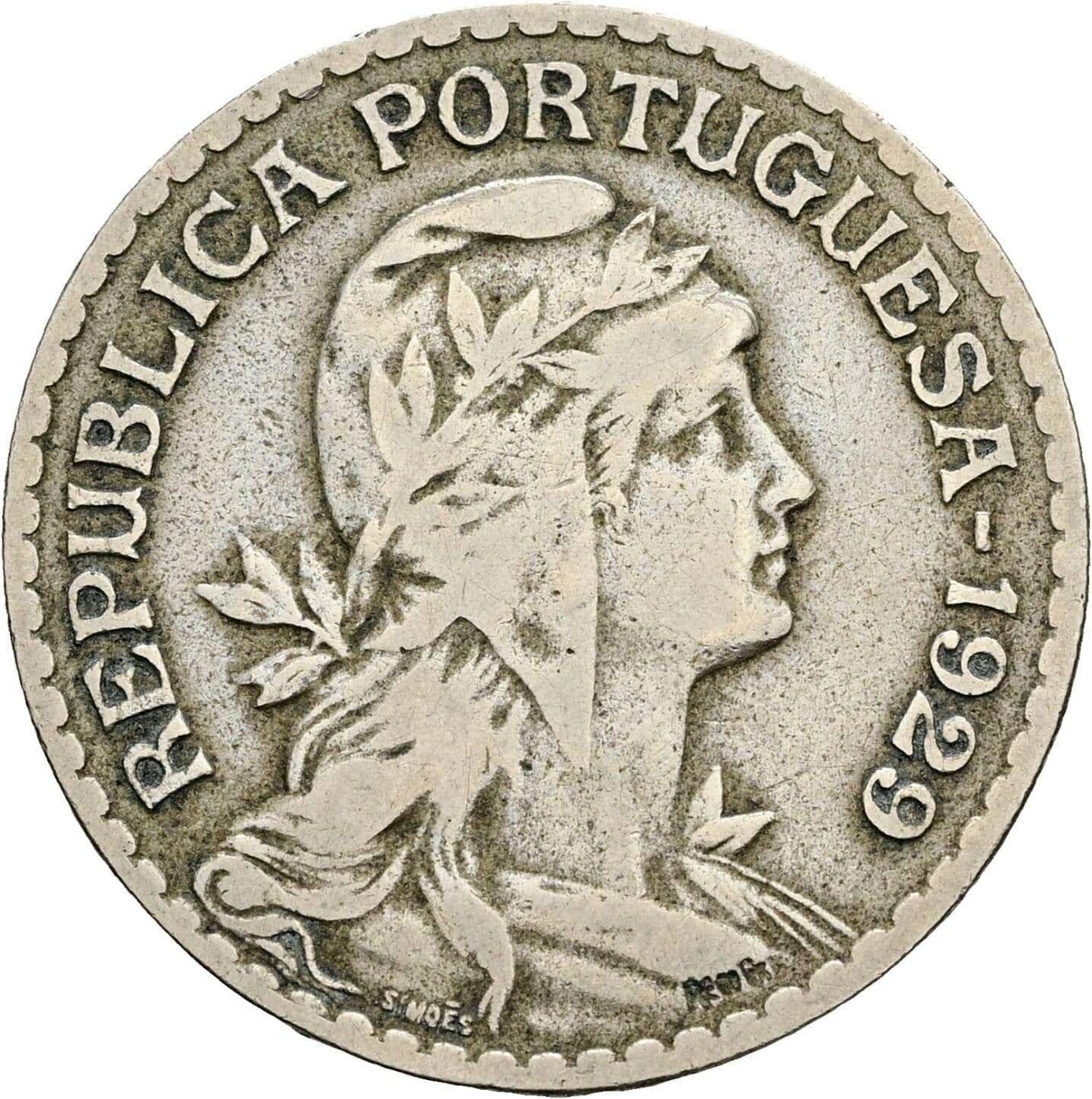 1 Escudo 1929 – Vorderseite