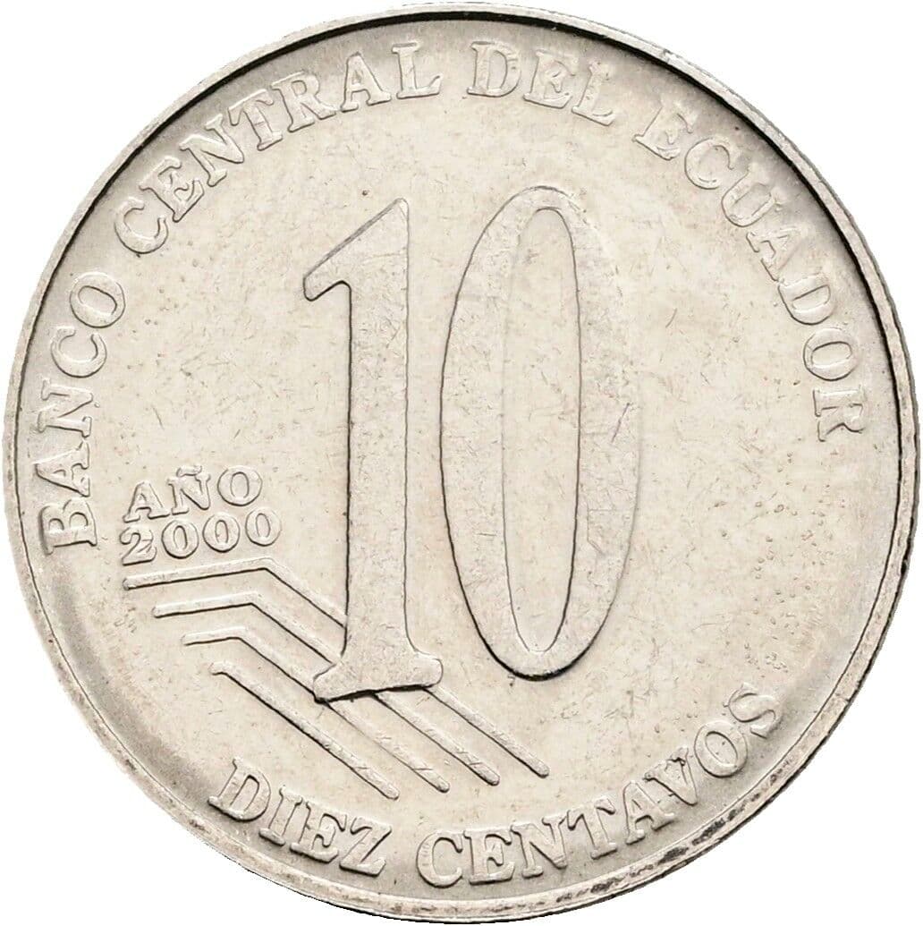 10 Centavos 2000 – Rückseite