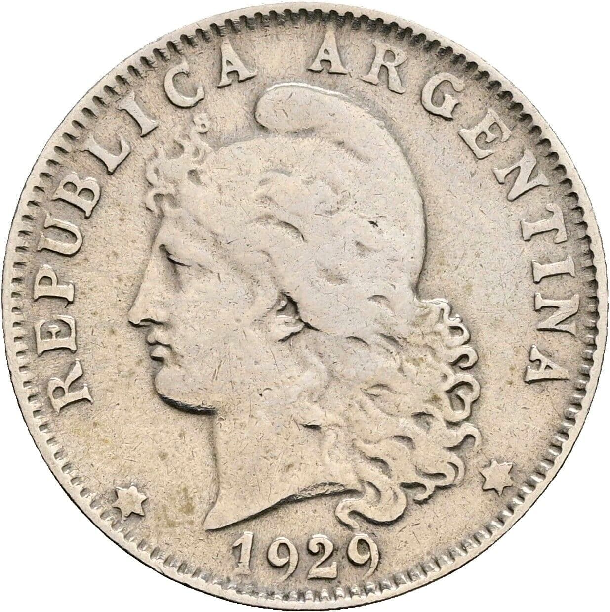 20 Centavos 1929 – Rückseite
