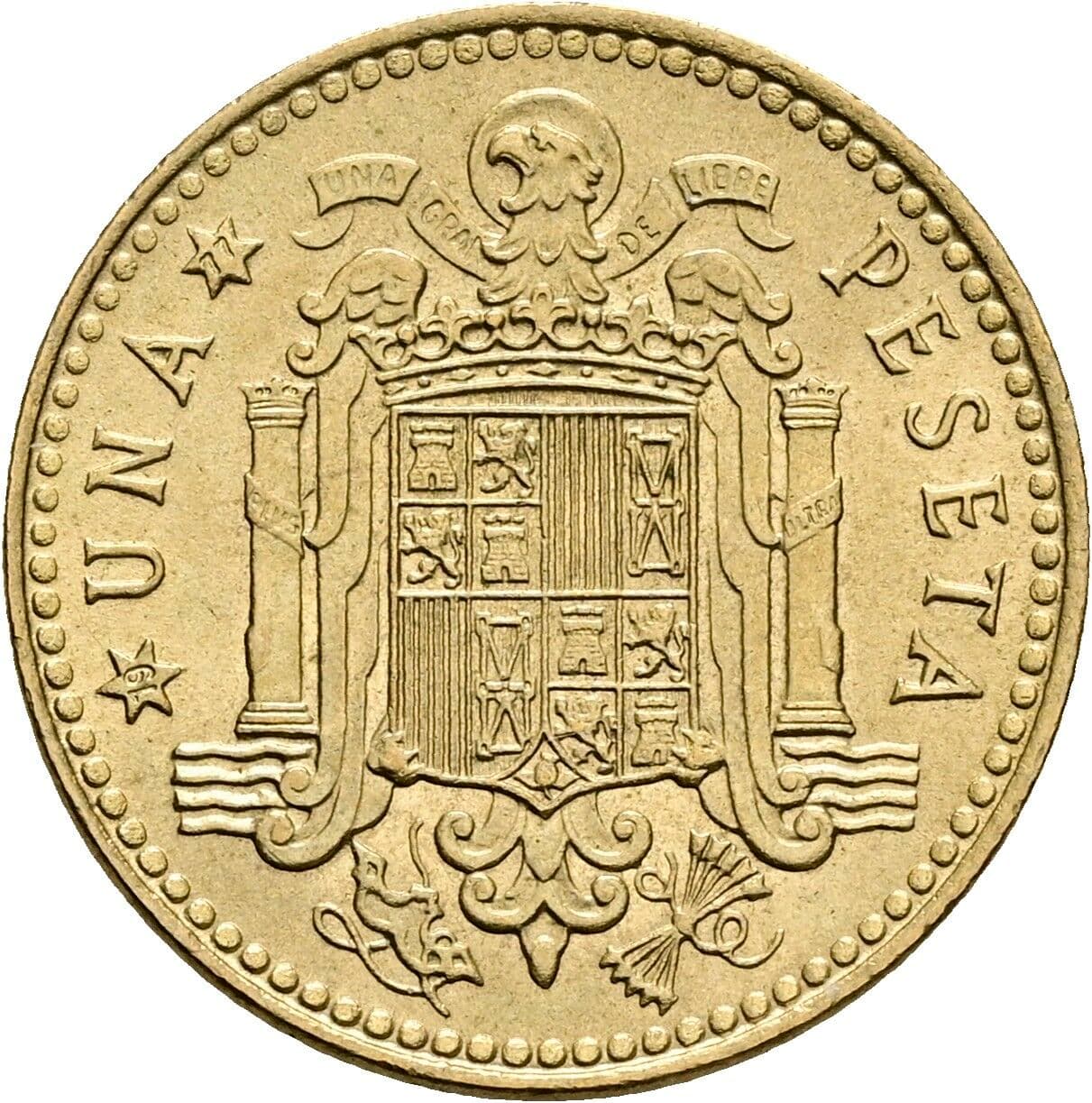 1 Peseta Juan Carlos (1975-2014) 1975 – Rückseite
