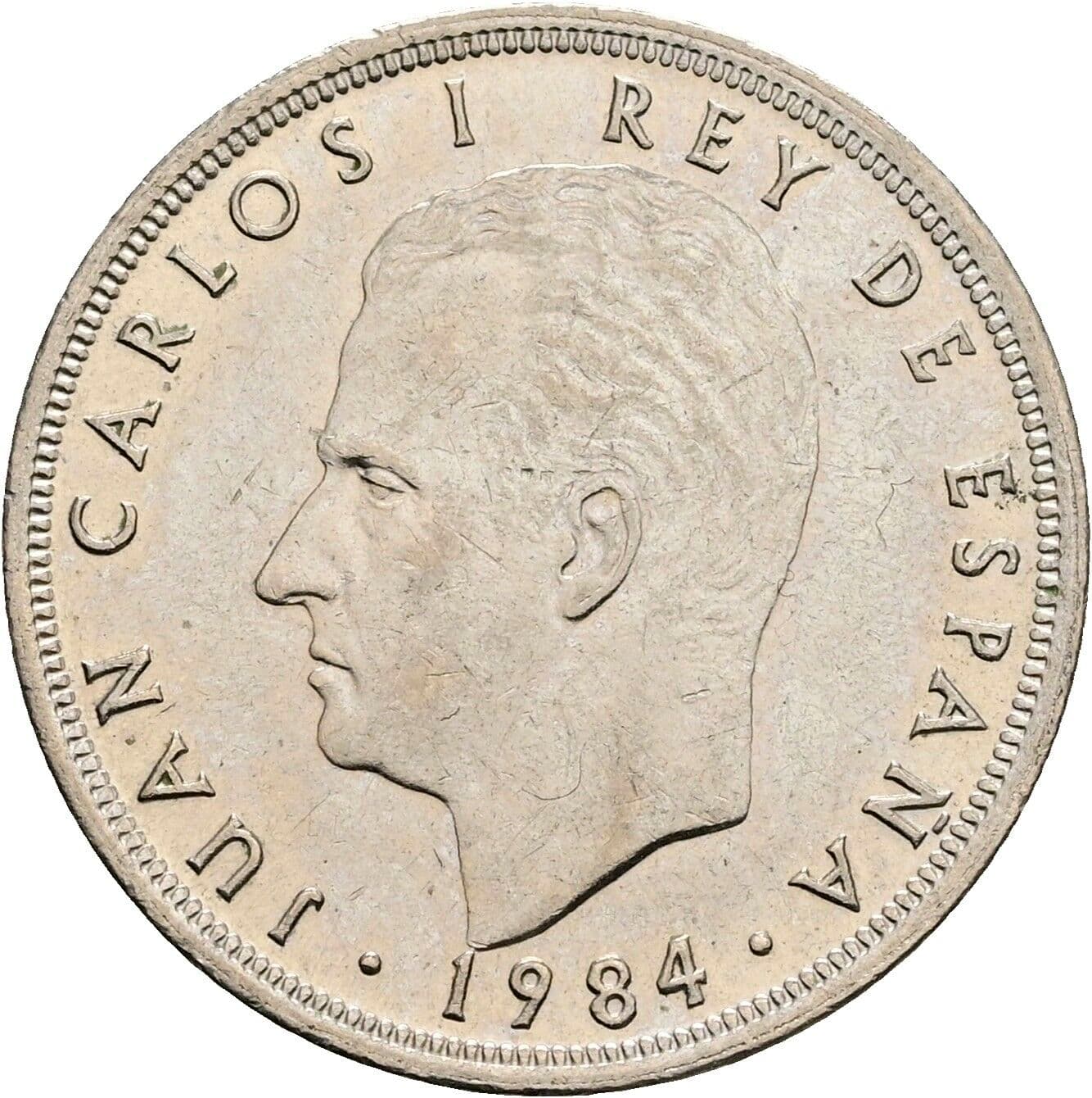 5 Pesetas Juan Carlos (1975-2014) 1984 – Vorderseite